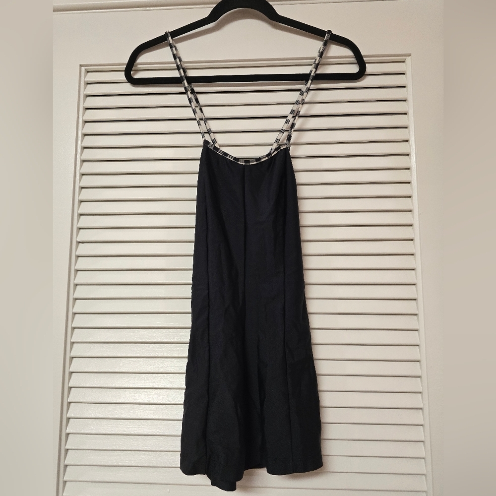 Fire Water Wind - Black & White Short Stretch Lightweight Romper